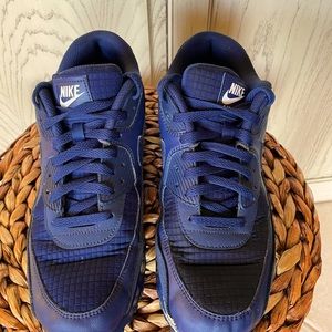 Nike Air Max 90 Essential Midnight Navy Sneakers Mens Size 10M